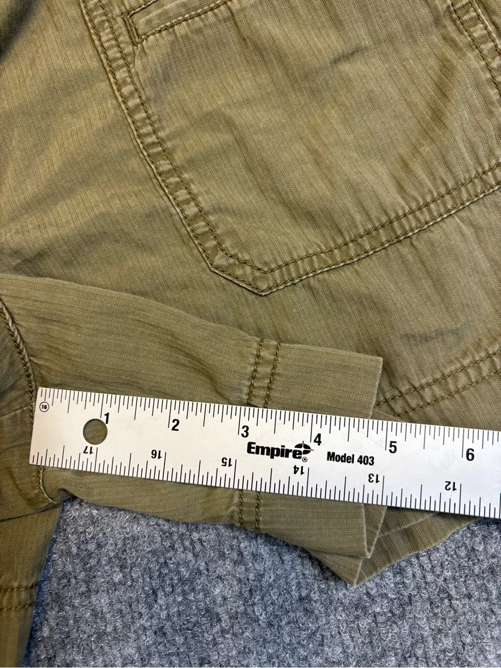J.Crew Green Chino Shorts Size 12 City Fit Olive Utility Cargo Cotton Mid Rise